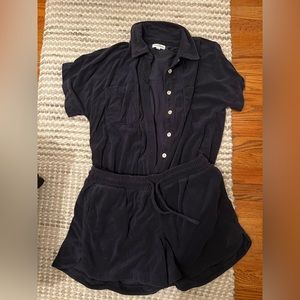 Summer Salt Terry Cloth Bathing Suit Cover Up Set